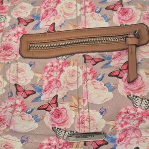 Floral Butterfly Canvas Tote Bag